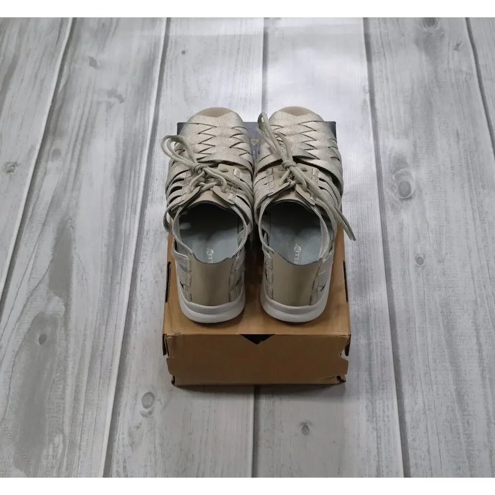 MERRELL Flora Kye Weave Lace Up Sneakers J94846 - Beige - Women's Size 8